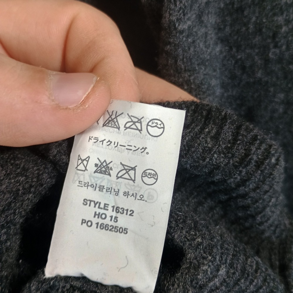 J. Crew Sweater Mens Medium Tall 100% Lambs Wool Pullover Knit Gray Crew Neck - Picture 5 of 10